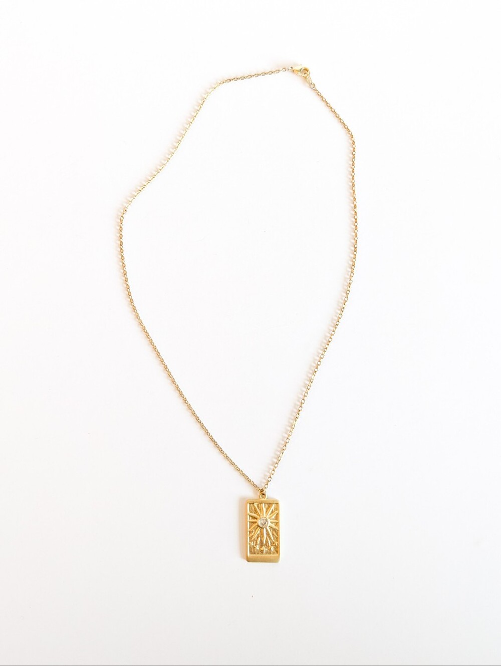 Tarot Card The Sun Pendant Gold-plated Necklace ☀️